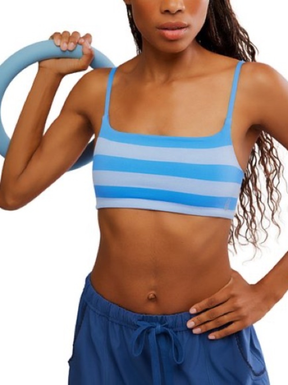 Free People FP movement Tighten Up Bra NWT. Rivera Blue Combo